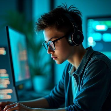 Photo d'un technicien support informatique