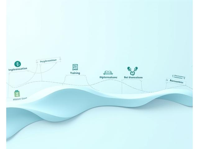 Illustration d'une timeline d'implémentation du support, montrant les étapes d'accompagnement client.