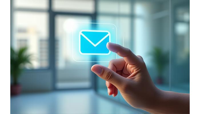 Illustration d'une personne interagissant avec un centre de support numérique, symbolisant l'accès à l'aide en matière de données.