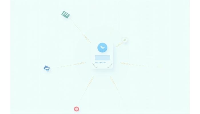 Icônes représentant différentes entités connectées et sécurisées, symbolisant un partage de données contrôlé.